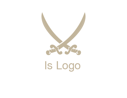 Letter V swords logo