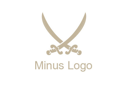 Letter V swords logo