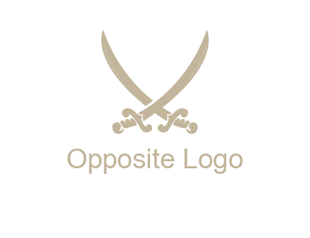 Letter V swords logo