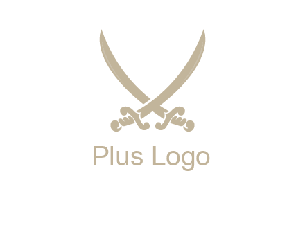 Letter V swords logo
