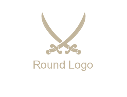 Letter V swords logo
