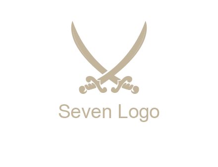 Letter V swords logo