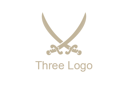 Letter V swords logo