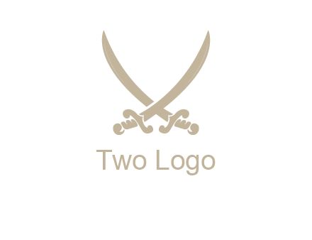 Letter V swords logo