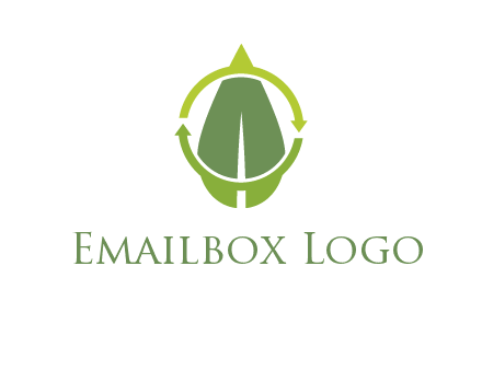 leaf and rotating arrows logo