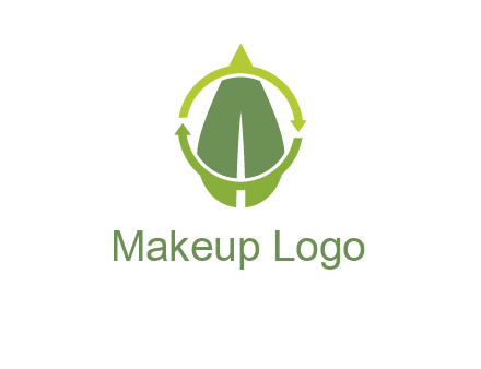 leaf and rotating arrows logo
