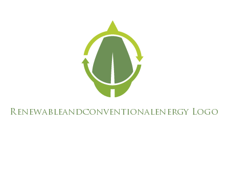 leaf and rotating arrows logo