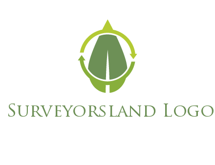 leaf and rotating arrows logo