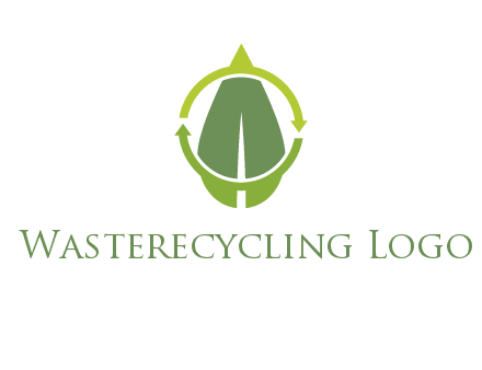 leaf and rotating arrows logo