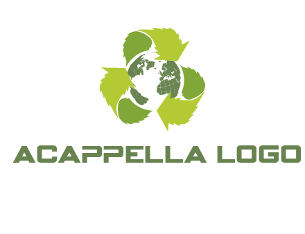 recycle leaf and globe logo