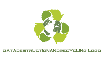 recycle leaf and globe logo