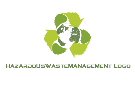 recycle leaf and globe logo