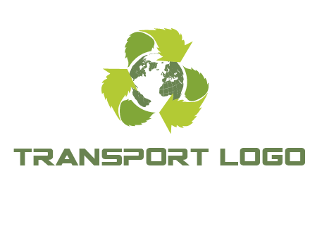 recycle leaf and globe logo