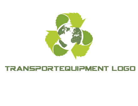recycle leaf and globe logo