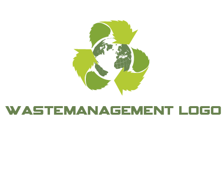 recycle leaf and globe logo