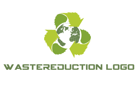 recycle leaf and globe logo