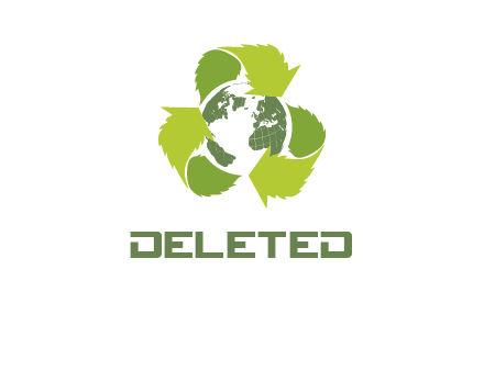 recycle leaf and globe logo