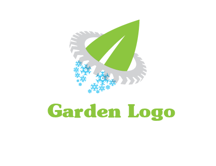 leaf and snowflake logo