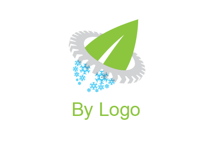 leaf and snowflake logo