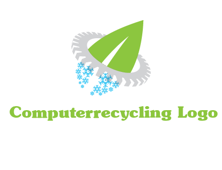 leaf and snowflake logo