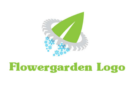 leaf and snowflake logo