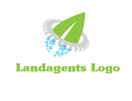 leaf and snowflake logo