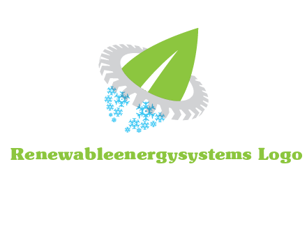 leaf and snowflake logo