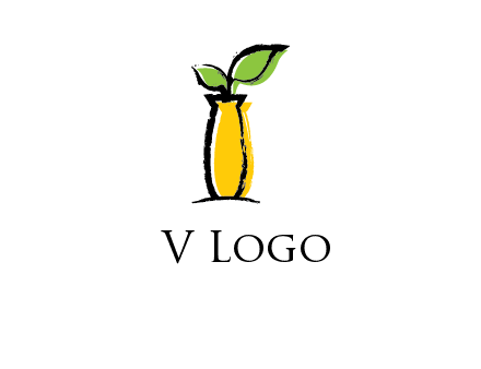 leaf on vase icon