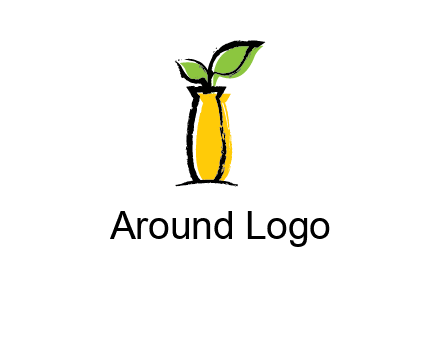 leaf on vase icon