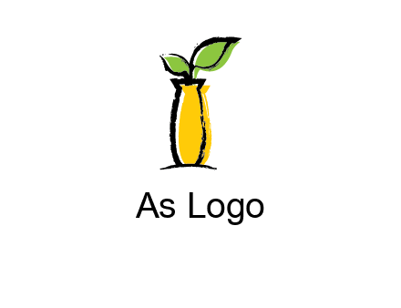 leaf on vase icon
