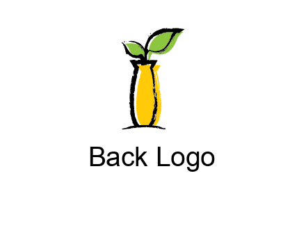 leaf on vase icon