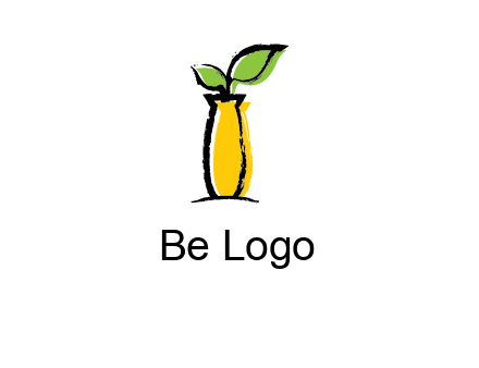 leaf on vase icon