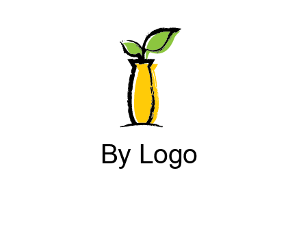 leaf on vase icon