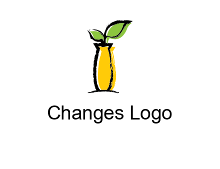 leaf on vase icon