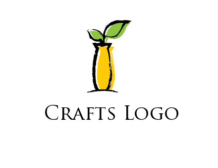 leaf on vase icon