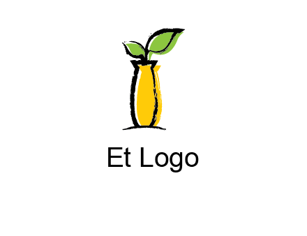 leaf on vase icon