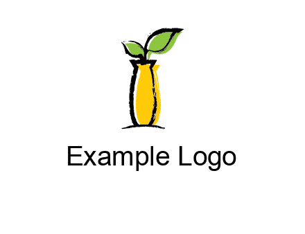 leaf on vase icon