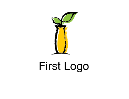 leaf on vase icon