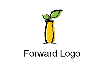 leaf on vase icon