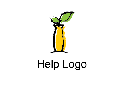 leaf on vase icon