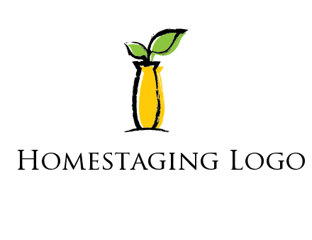 leaf on vase icon