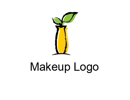 leaf on vase icon