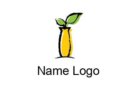 leaf on vase icon