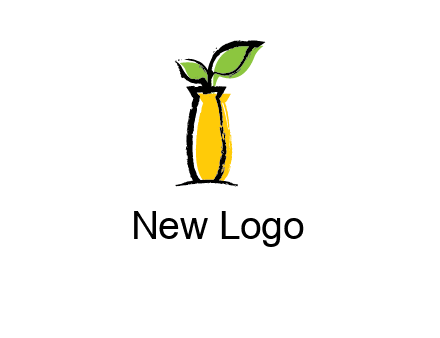 leaf on vase icon