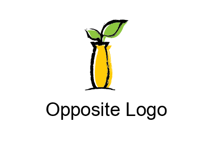 leaf on vase icon