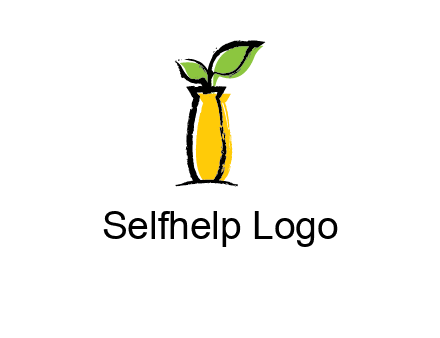 leaf on vase icon