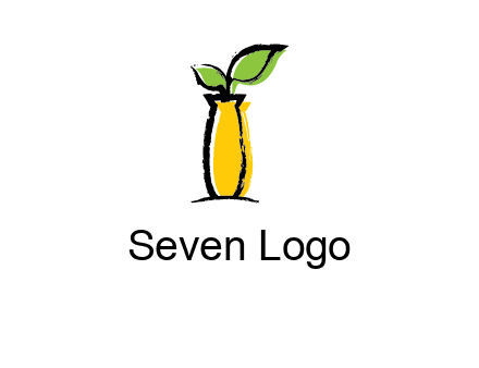leaf on vase icon