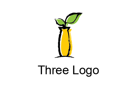 leaf on vase icon