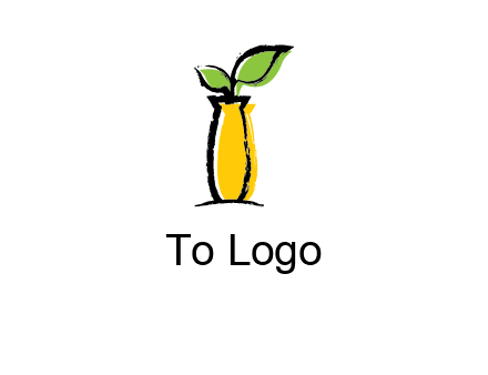 leaf on vase icon