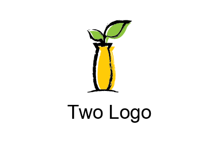 leaf on vase icon